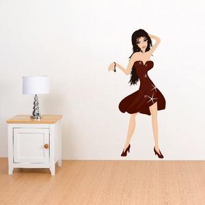 Girl in Star Dress Sticker Deals Cheap Pice