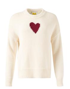 Lovey Ivory Cotton Sweater Cheap Factory Outlet