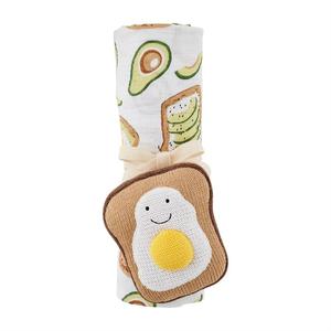 Mud Pie Toast and Rattle Swaddle Set Very Cheap