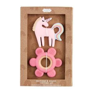 Mud Pie Unicorn & Flower Teether Set Buy Cheap Cheapest