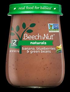 Beech Nut Banana Blueberry & Green Beans 4oz Free Shipping 100% Original