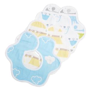 Unisex Cloud/Crown/Elephant Baby Bibs 4 Pack 100% Cotton Infant Handkerchiefs Big Discount Online