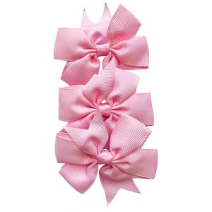 Set of 3- Baby Pink 4" Ribbon Bow Clips Buy Cheap Wiki
