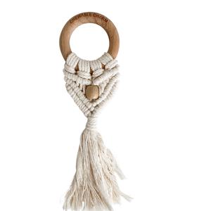 Chewable Charm - Celeste Macrame Teether   Bead - Cream Cheap Sale Tumblr