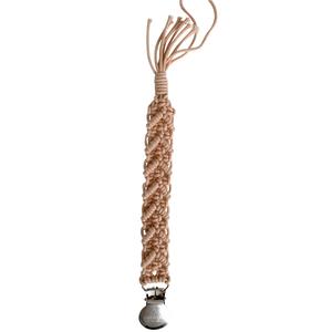 Chewable Charm - Macrame Pacifier Clip- Blush Online Cheap Pice