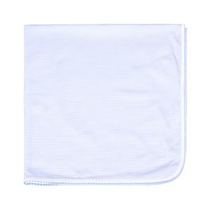 Magnolia Baby - Mini Stripes Blue Receiving Blanket Fast Delivery Cheap Online