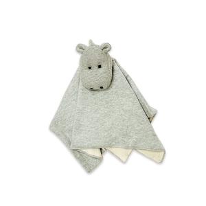 Hippo - Organic Baby Lovey Security Blanket: Grey Heather Sale Great Deals