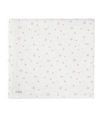 Tulip print white swaddle by Oubon Shop Offer Online