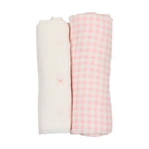 Take me home pink muslin swaddle set by Bee & Dee Buy Cheap New
