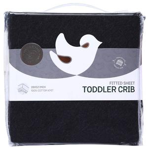 Regular Crib Sheet Heather Black Free Shipping Factory Outlet