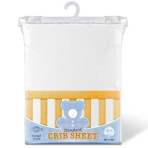 Regular Crib Sheet White Clearance Official Site