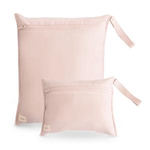 Mushie Water Resistant Wet Bag, set of 2- Blush Outlet Official