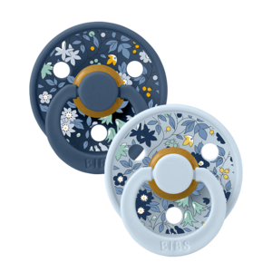 BIBS Pacifier - 2 pack Chamomile Lawn Latex - Baby Blue MIx Visa Payment For Sale