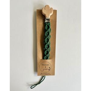 Wooden Pacifier Clip Cacti Fir Green Discount Best Place
