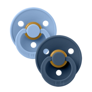 Bibs Pacifier - 2 pack - Sky Blue/Steel Blue Cheap Original