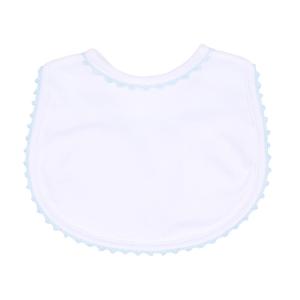 Magnolia Baby - Baby Joy Blue Crochet Trim Bib Sale Professional