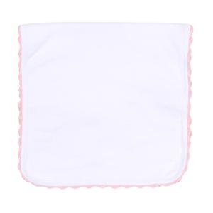 Magnolia Baby - Baby Joy Pink Crochet Trim Burp Cloth Cheap With Mastercard