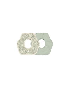 Quincy Mae - Green Garden & Sage Flower Bib Set Clearance Sast