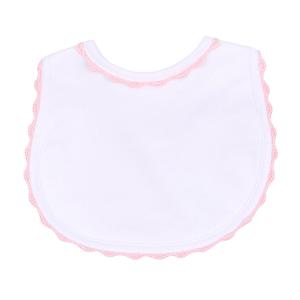 Magnolia Baby - Baby Joy Pink Crochet Trim Bib Cheap Sale Latest Collections