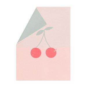Fussenegger LILI baby blanket – Cherries with Worm Embroidered 70X90cm Clearance 2025 New