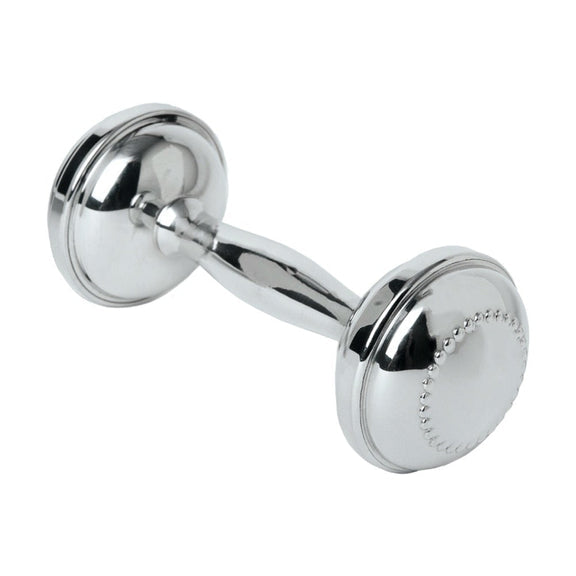 Pewter Beaded Dumbbell Rattle Buy Cheap Affordable