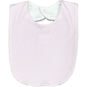 Pima Microgingham Bib (pink or blue) Fashionable Sale Online