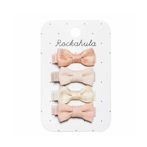 Rockahula Linen Mini Bow Clips Outlet New