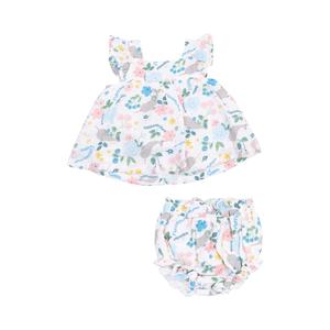 Narwhal Floral Pinafore & High Waisted Diaper Cover The Cheapest For Sale
