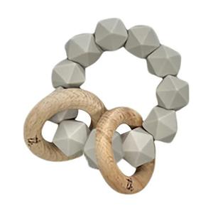 Abby Teething Rattle - Taupe Cheap Pice Store