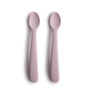 Mushie Silicone Feeding Spoons (2-Pack) - Soft Lilac Top Quality Sale Online