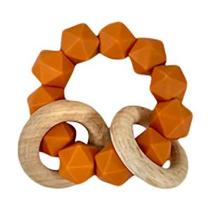 Abby Teething Rattle - Burnt Orange Marketable Sale Online