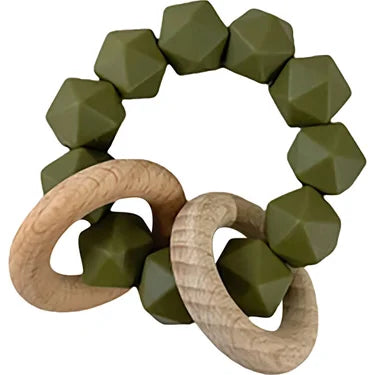 Abby Teething Rattle - Olive Martini Outlet Good Selling
