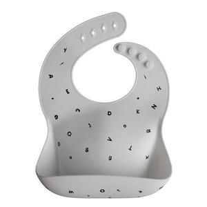 Mushie Silicone Baby Bib - Letters White Outlet Store Locations