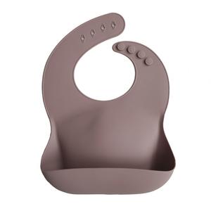 Mushie Silicone Baby Bib - Warm Taupe Clearance Online