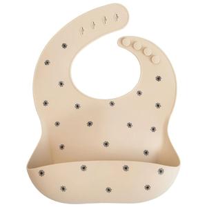 Mushie Silicone Baby Bib - Black Daisy Largest Supplier