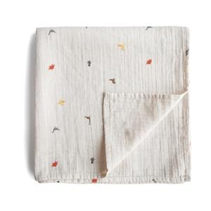 Mushie Organic Cotton Muslin Baby Swaddle - Dinosaurs Free Shipping 2025 New