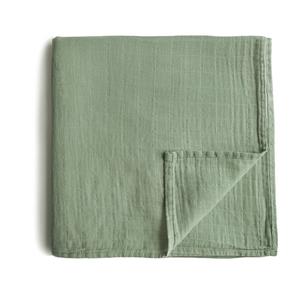 Mushie Organic Cotton Muslin Baby Swaddle - Sage Discount For Sale