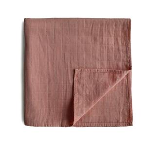 Mushie Organic Cotton Muslin Baby Swaddle-  Cedar Cheap Genuine