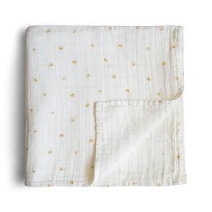 Mushie Organic Cotton Muslin Baby Swaddle - Crowns Pick A Best For Sale