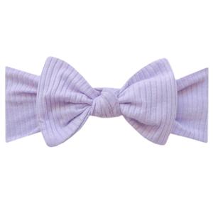 Copper Pearl - Periwinkle Rib Knit Headband Bow Discount In China