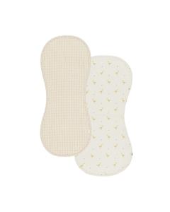Quincy Mae - Geese/Yellow Plaid 2 Pack Burp Cloth Free Shipping Reliable