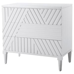 Colby White Three-Drawer Chest 2025 Cheap Pice