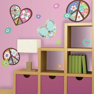 Hearts and Peace Signs Giant Wall Decals Clearance Eastbay