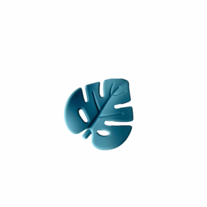 Monstera Silicone Teether-Jade with clip Discount Free Shipping