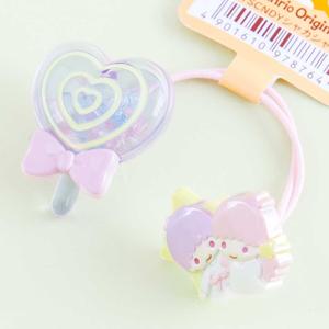 Little Twin Stars & Heart Lollipop Hair Tie Cheap Sale View
