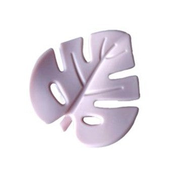 Monstera Silicone Teether-Pale Pink with clip Authentic