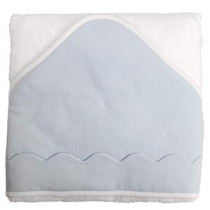 Scallop Pique Hooded Towel, blue, pink or white Discount Wholesale