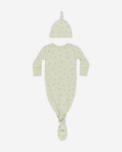 Knotted Baby Gown   Hat Set || Apples Outlet For Sale