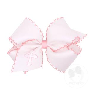 King Cross Embroidered Grosgrain Bow | Pink Outlet Great Deals