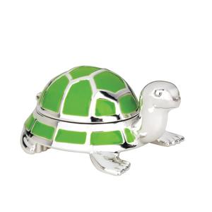 Jungle Parade Silverplate Turtle Tooth Fairy Box Marketable For Sale